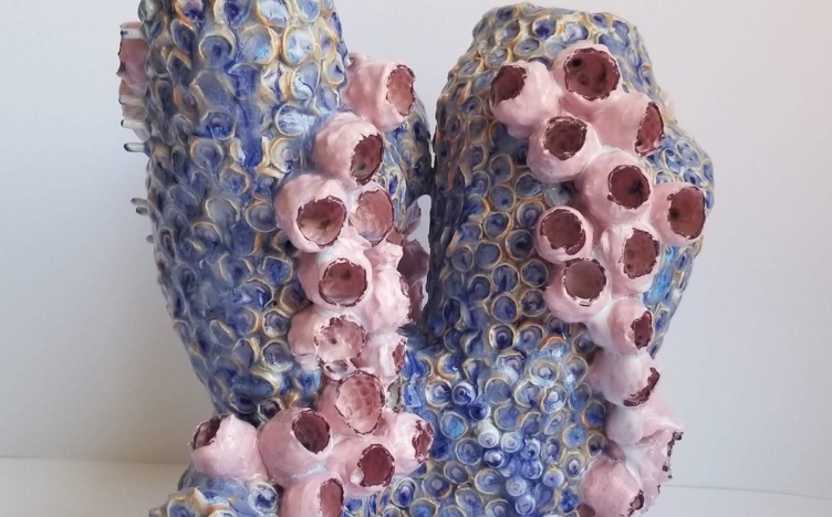 Tunicate Heart 2024 porcelain glaze 13x 10x 10 inches