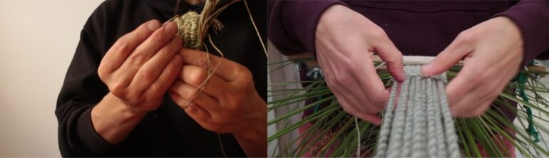 Marta Romani &amp; Karl Logge, Hands (in process), Dual channel synchronised digital video, video still. LSC 2025, photo credit: Logge-Romani
