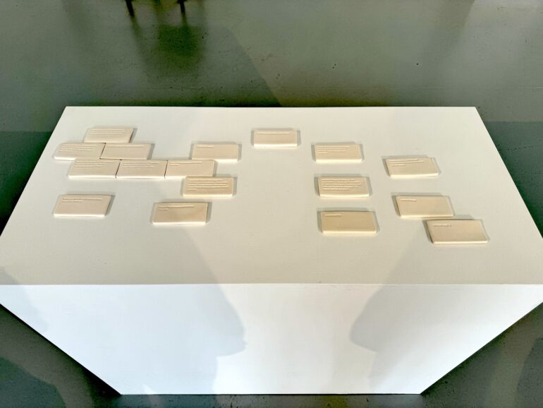 Simon Browne, a tile map, porcelain, 2025