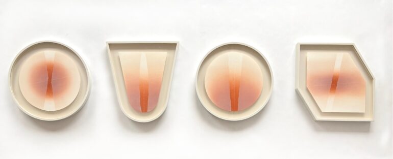 Hemant Rao, Untitled, Earthlight Series, earth pigment on paper, 20 × 80 inches, 2026.