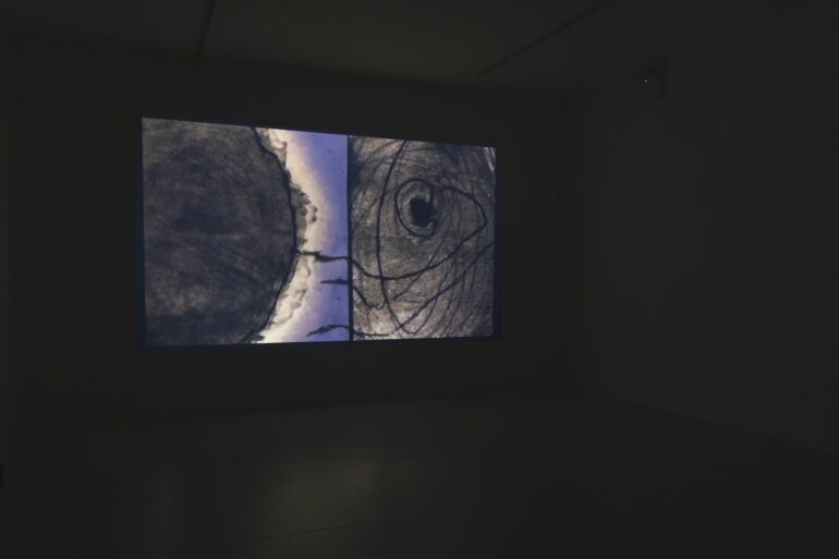 Kiera O Toole, Felt Map Manorhamilton, experimental hand drawn animation. photo: Eugene Lang, 2023