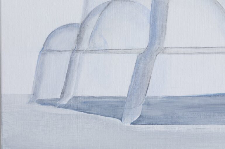 Mary Ruth Walsh, The Absence of Use, acrylic on canvas, detail photo: Eugene Lang 2023