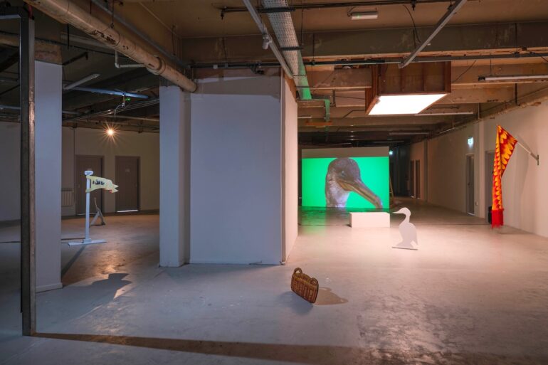 Nollaig Molloy, film and sculptural installation exhibition at Queens Street Studios Belfast 2024.