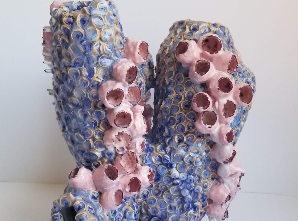 Tunicate Heart 2024 porcelain glaze 13x 10x 10 inches